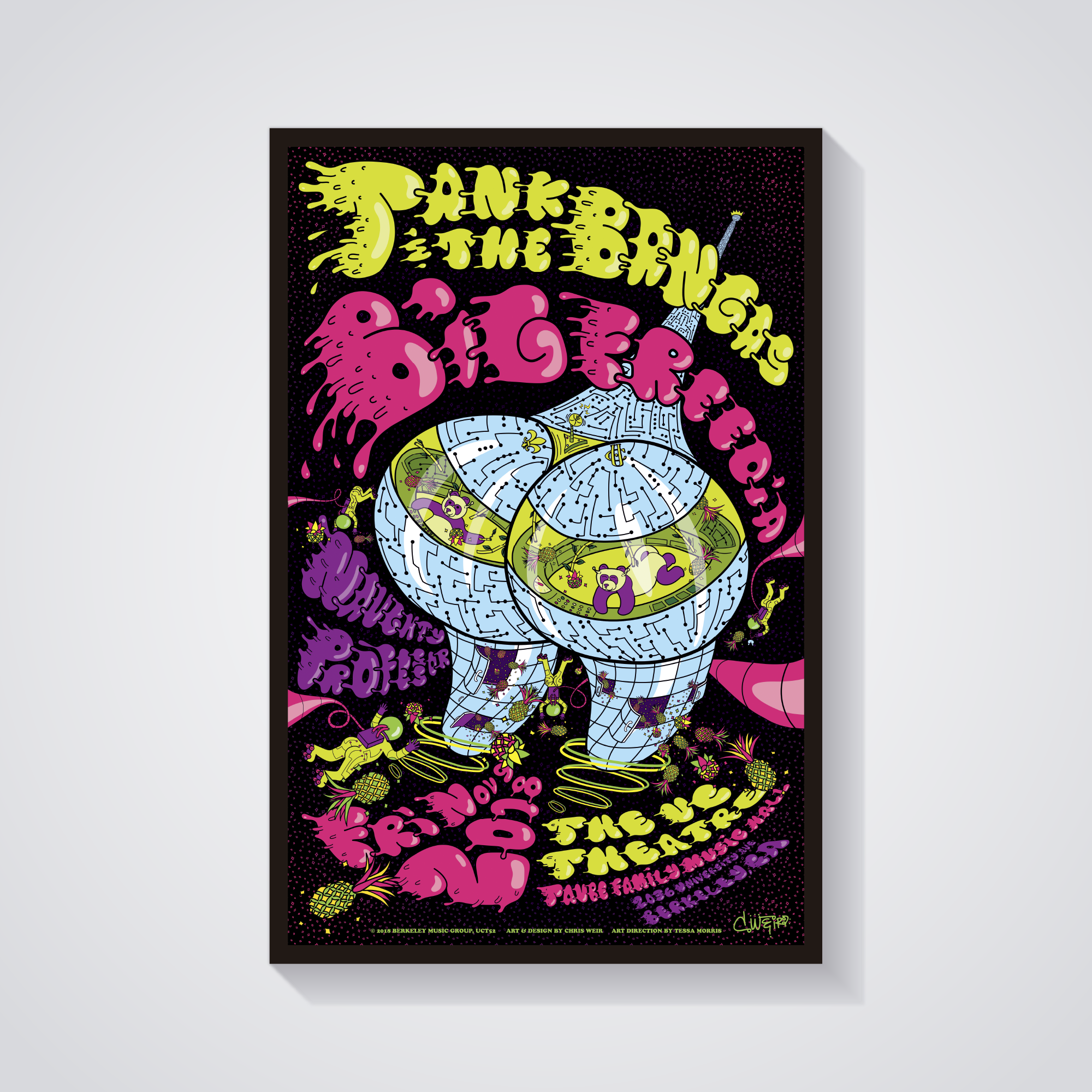 Big Freedia + Tank and the Bangas concert poster by c.weird — UC Theatre, Berkeley