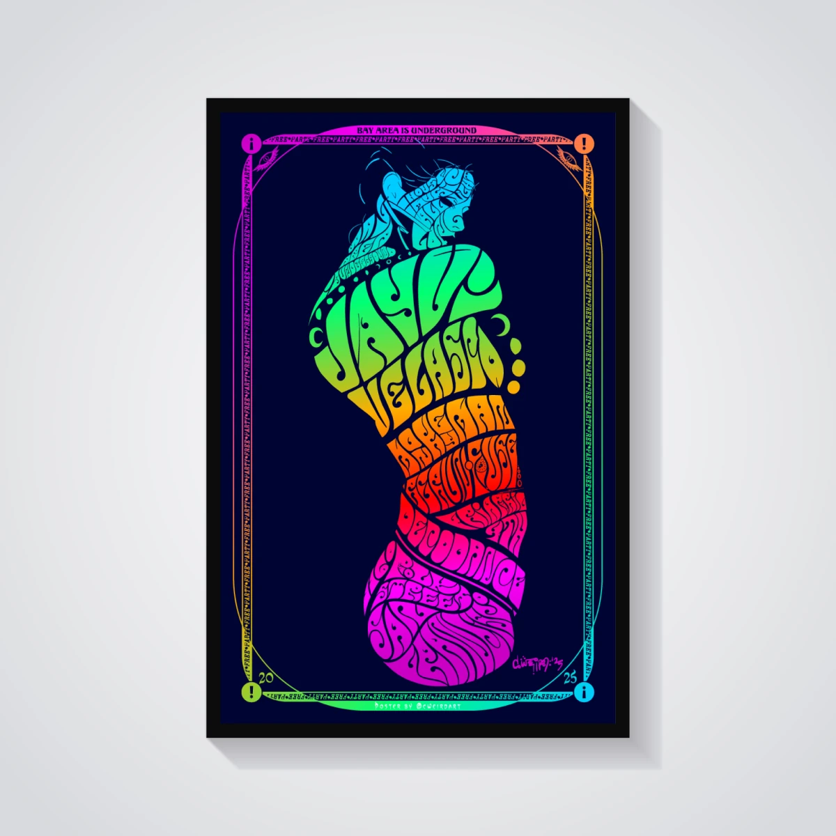 Jayvi Velasco + Monkeyman event poster by c.weird — Oakland