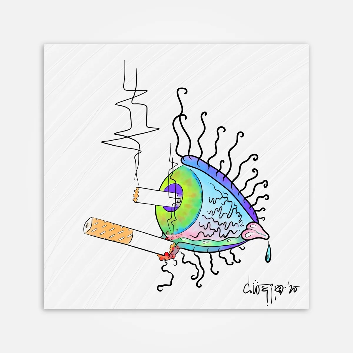 Smoking Eyes — illustration by c.weird