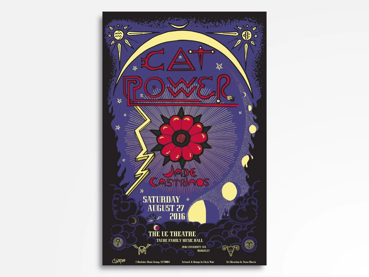 Cat Power concert poster by c.weird — UC Theatre, Berkeley