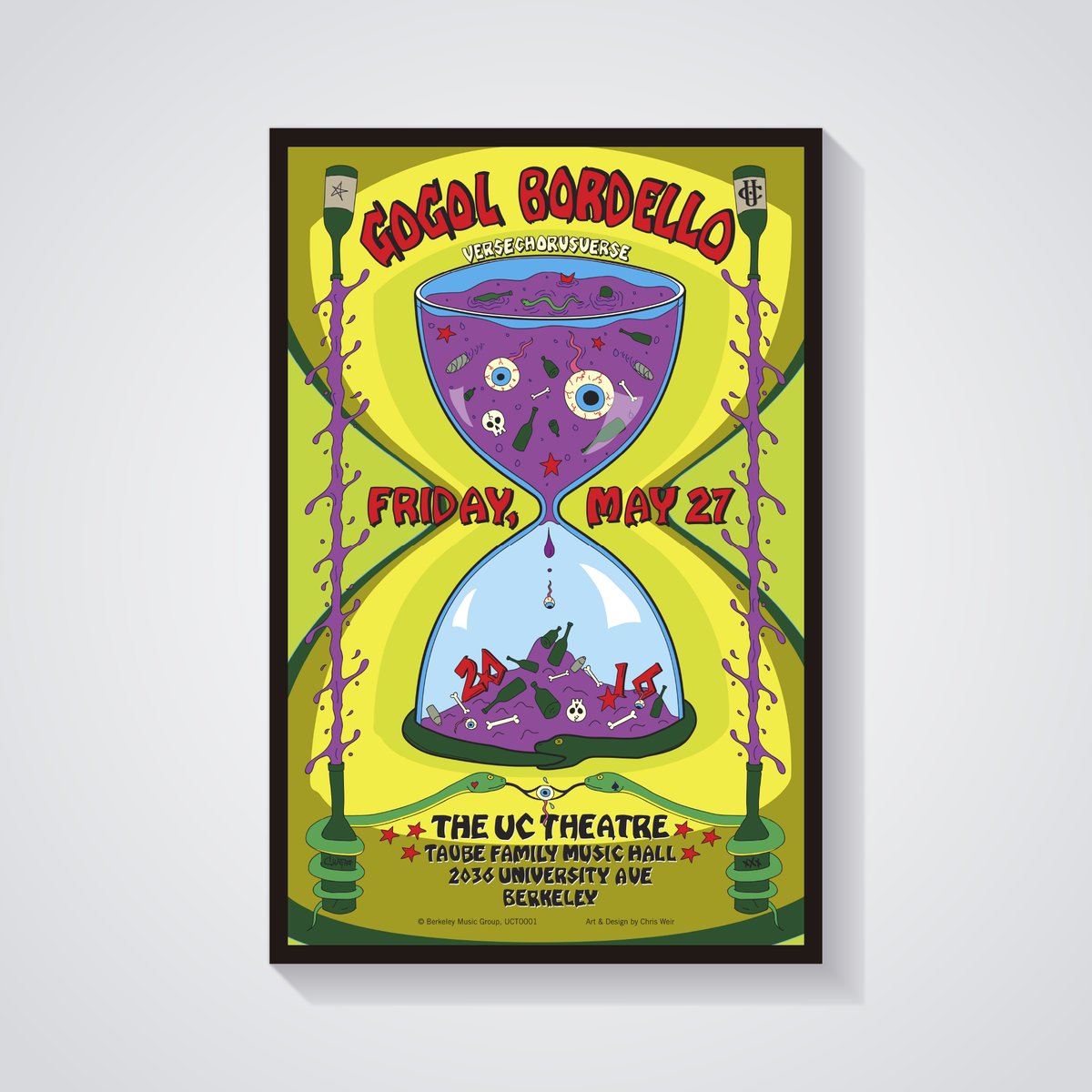 Gogol Bordello concert poster by c.weird — UC Theatre, Berkeley