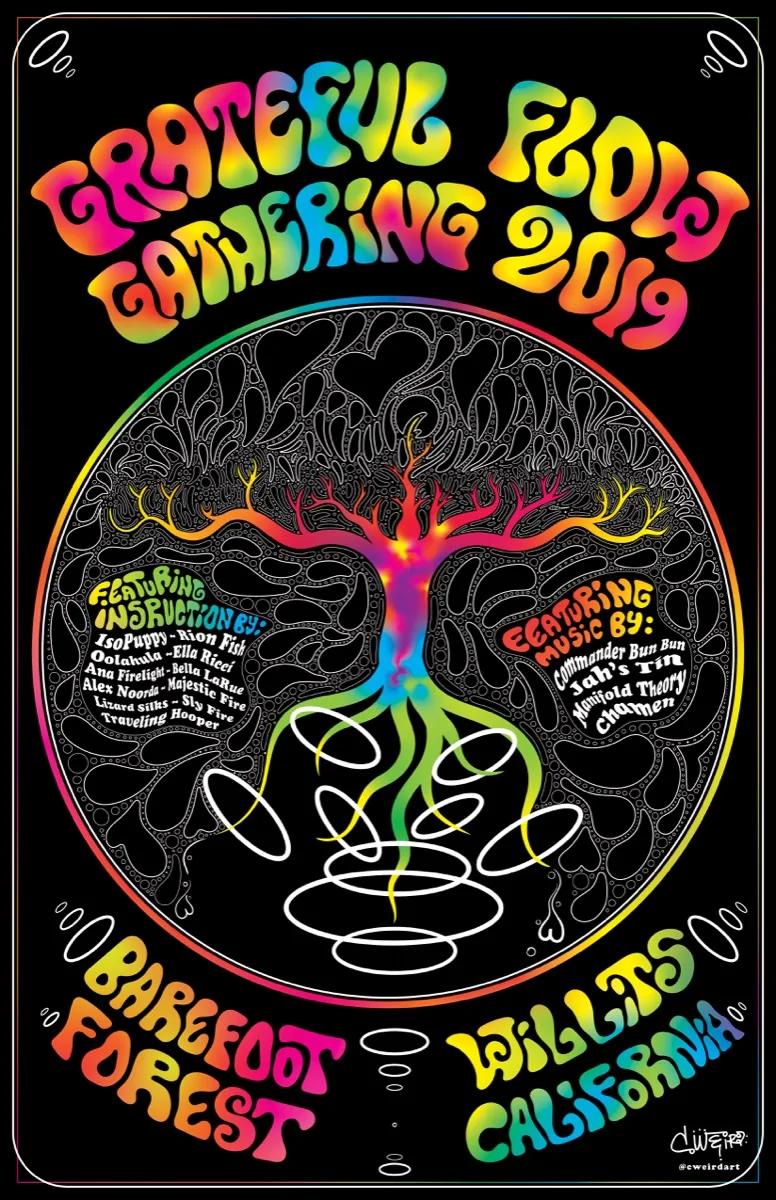 Grateful Flow event poster by c.weird