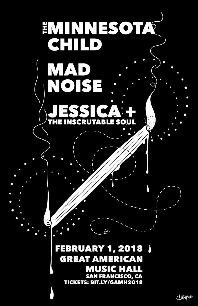 Mad Noise concert poster by c.weird — Great American Music Hall, SF