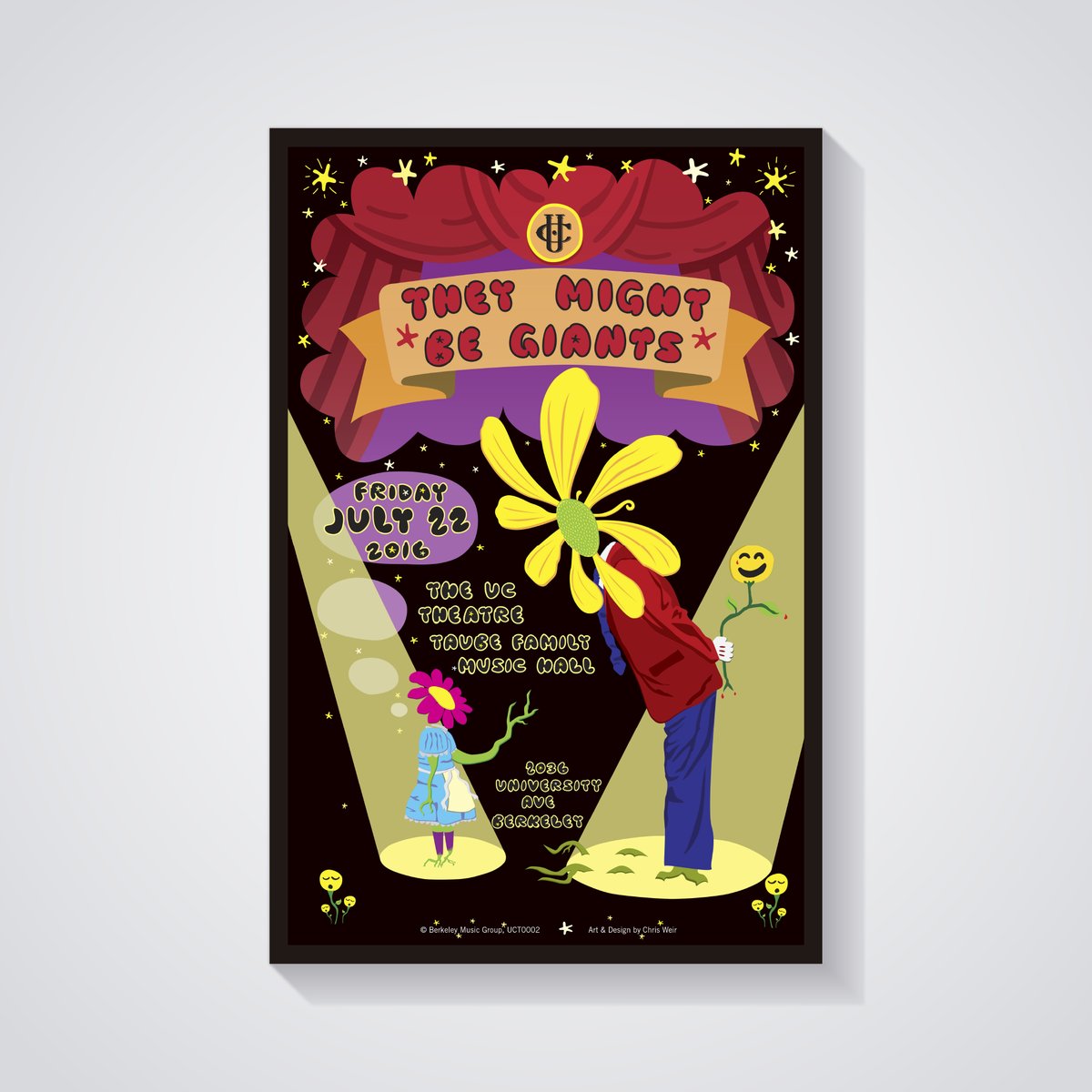 They Might Be Giants concert poster by c.weird — UC Theatre, Berkeley