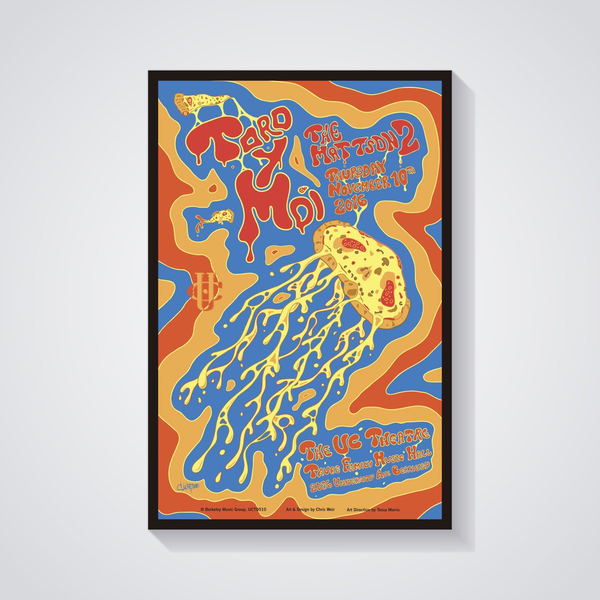 Toro y Moi concert poster by c.weird — UC Theatre, Berkeley