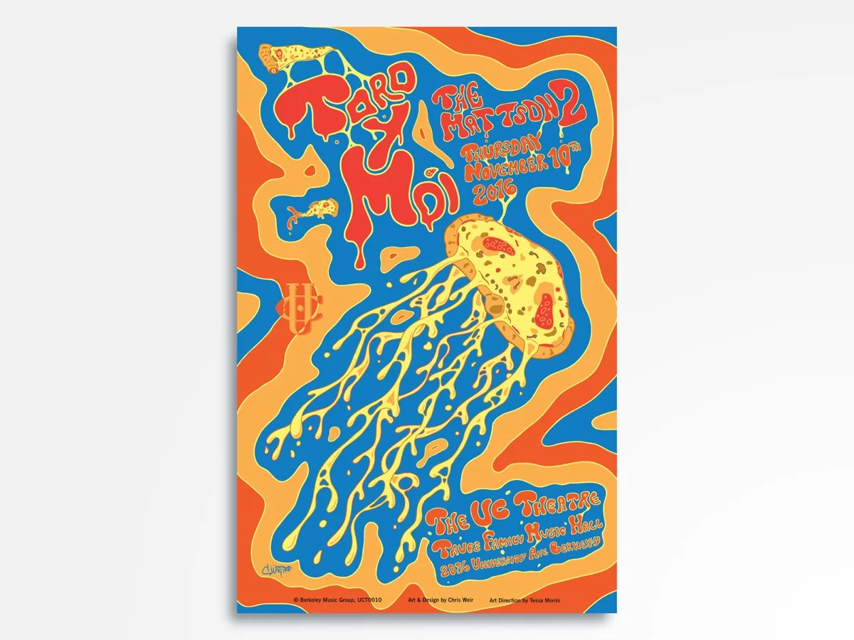 Toro y Moi concert poster by c.weird — UC Theatre, Berkeley