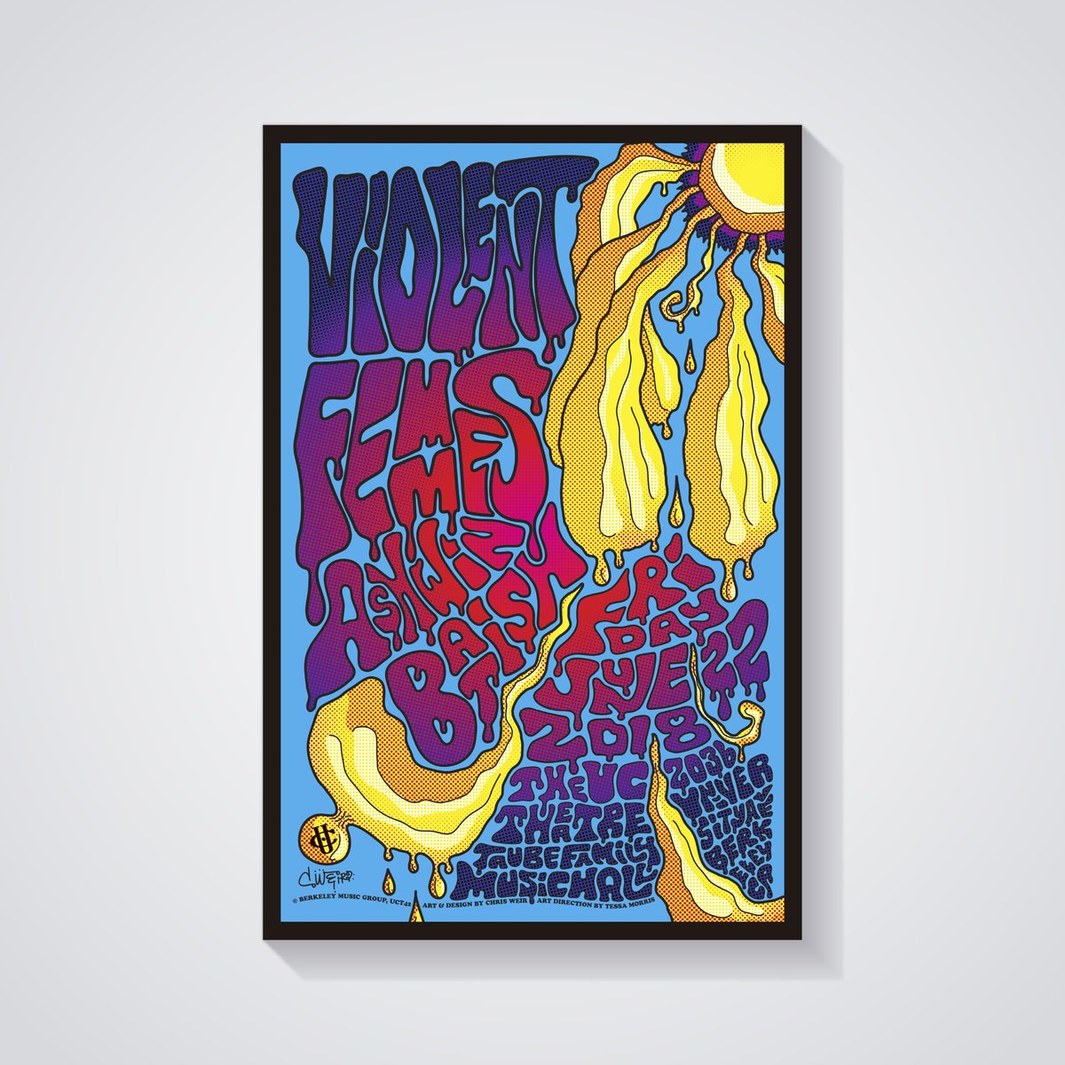 Violent Femmes concert poster by c.weird — UC Theatre, Berkeley