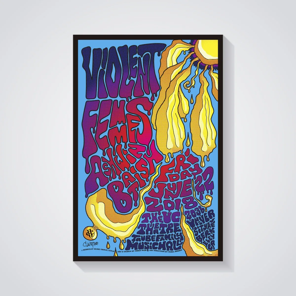 Violent Femmes concert poster by c.weird — UC Theatre, Berkeley