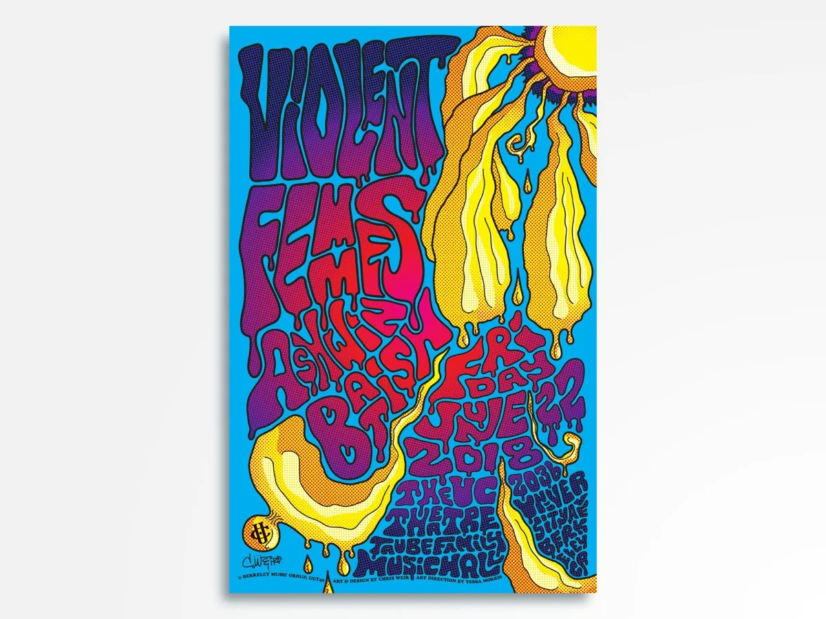 Violent Femmes concert poster by c.weird — UC Theatre, Berkeley