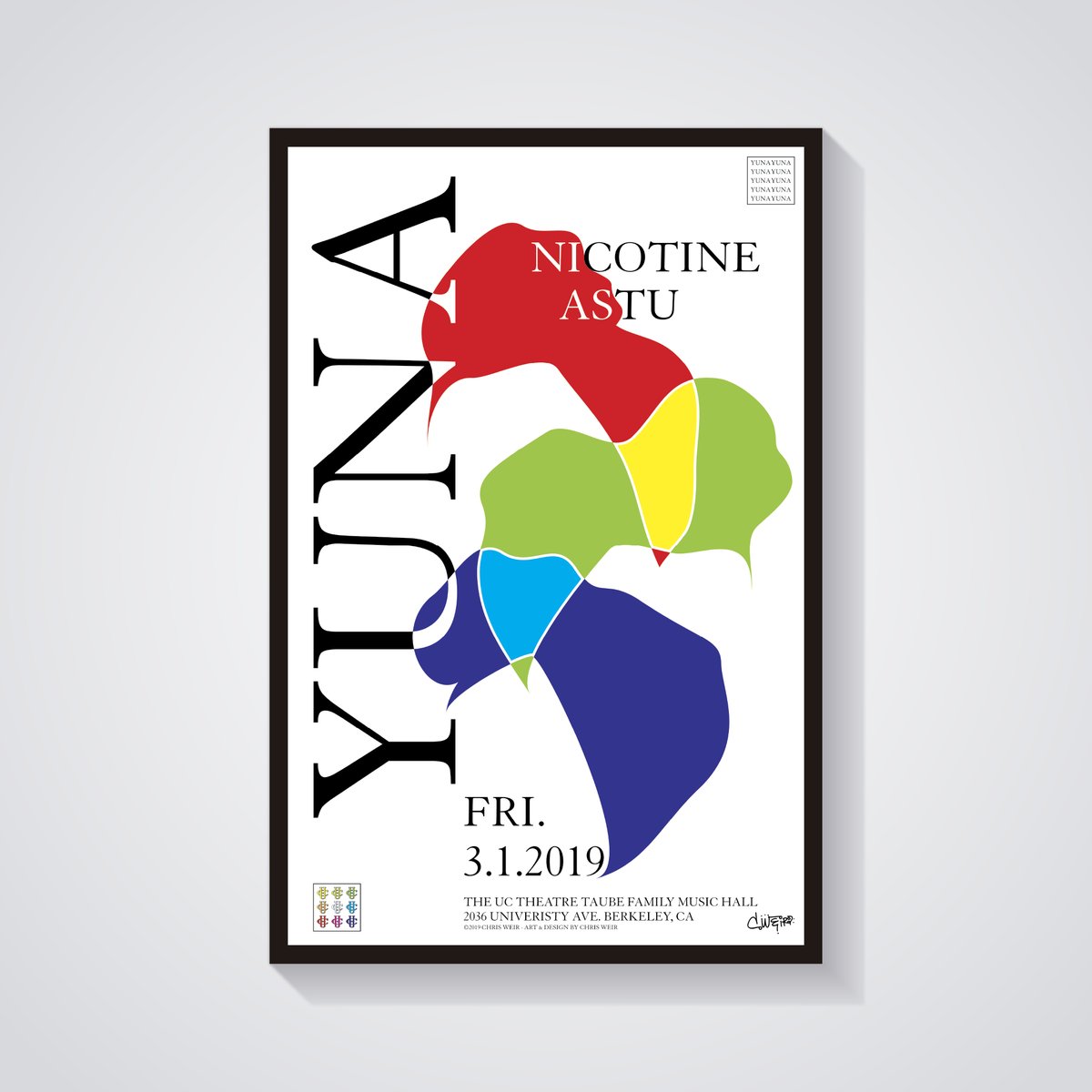 Yuna concert poster by c.weird — UC Theatre, Berkeley